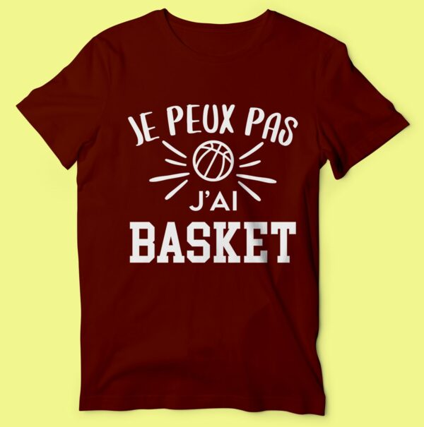 T-shirt "je Peux Pas J'ai Basket" – Image 3