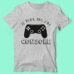 t shirt homme console gris chine