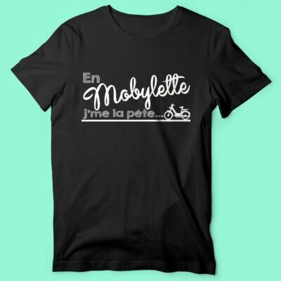 T-shirt Homme "En Mobylette J'me La Pète"