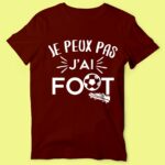 T-shirt Homme "Je Peux Pas J'ai Foot" 14 t shirt homme foot bordeaux