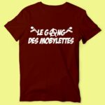 T-shirt Homme "Le Gang Des Mobylettes" 13 t shirt homme gang des mobylettes bordeaux