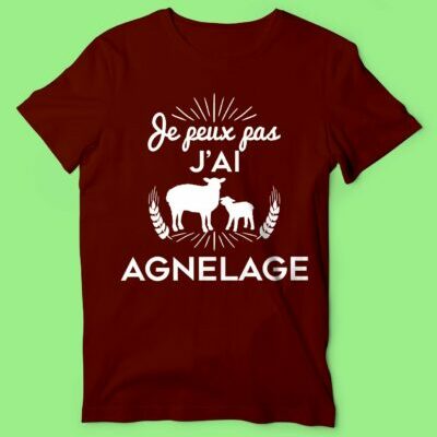 T-shirt "je Peux Pas J'ai Agnelage"