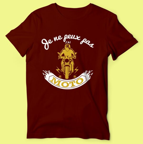 T-shirt "je Ne Peux Pas J'ai Moto" – Image 3