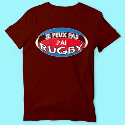 T-shirt  "je Peux Pas J'ai Rugby"