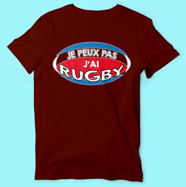 T-shirt  "je Peux Pas J'ai Rugby"