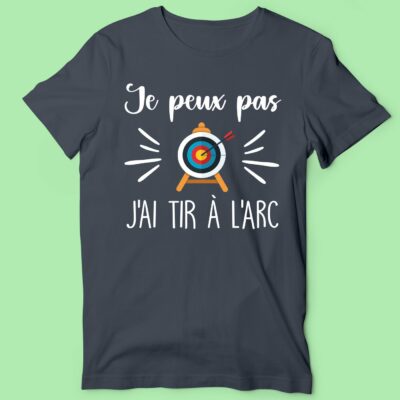 T-shirt Homme "Je Peux Pas J'ai Tir à l'Arc" 31 t shirt homme je peux pas jai tir a larc gris anthracite e1763037911271