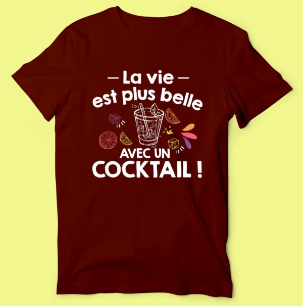 T-shirt "la Vie Est Plus Belle Avec Un Cocktail" – Image 4