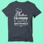 T-shirt Homme "Le Meilleur Pâtissier Haut-Marnais" 13 t shirt homme meilleur patissier haut marnais gris anthracite