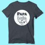 t shirt homme papa barbu gris anthracite