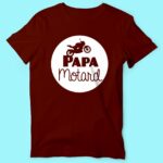 T-shirt Homme "Papa Motard" 13 t shirt homme papa motard bordeaux