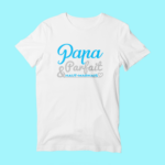 t shirt homme papa parfait haut marnais blanc