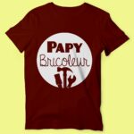 T-shirt Homme "papy Bricoleur" 13 t shirt homme papy bricoleur bordeaux 1