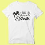 t shirt homme retraite blanc