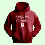 Sweat Homme "J'Peux Pas Je Suis Cheminot" 13 sweat homme je peux pas je suis cheminot bordeaux