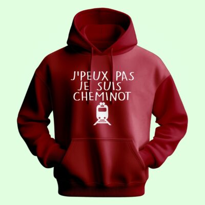 Sweat Homme "J'Peux Pas Je Suis Cheminot"