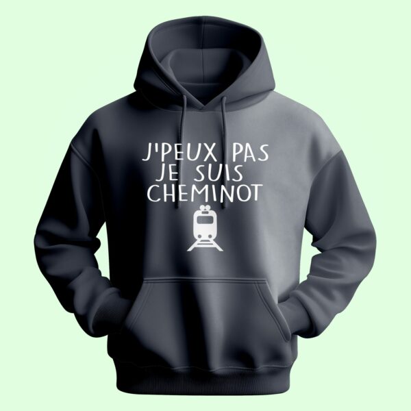 Sweat Homme "J'Peux Pas Je Suis Cheminot" – Image 5