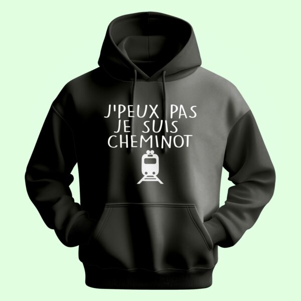 Sweat Homme "J'Peux Pas Je Suis Cheminot" – Image 6