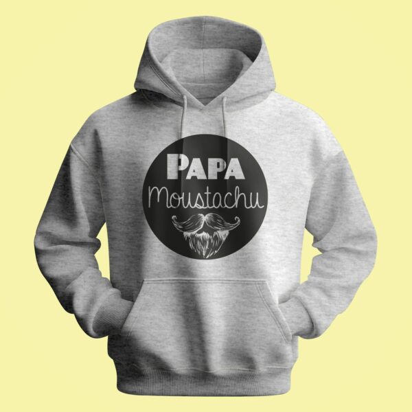 Sweat Homme "Papa Moustachu" – Image 2