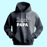 Sweat Homme "Super Papa" 13 sweat homme super papa gris anthracite