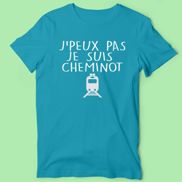T-shirt Homme "J'Peux Pas Je Suis Cheminot" – Image 4