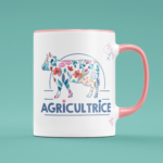tasse agricultrice rose clair