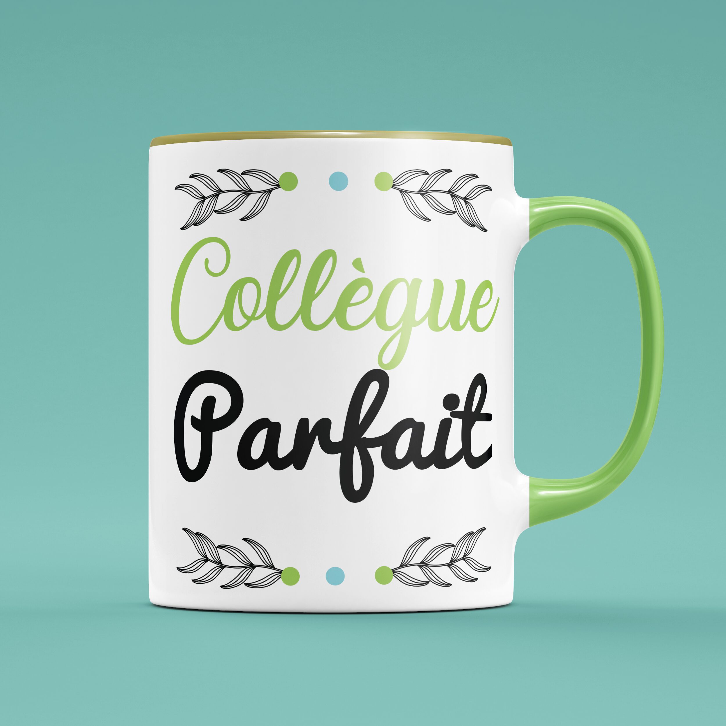 tasse collegue parfait vert clair
