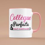 tasse collegue parfaite et haut marnaise rose clair