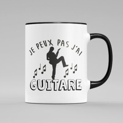 Tasse "Je Peux Pas J'ai Guitare"