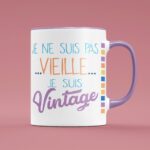 tasse je ne suis pas vieille je suis vintage violet 1