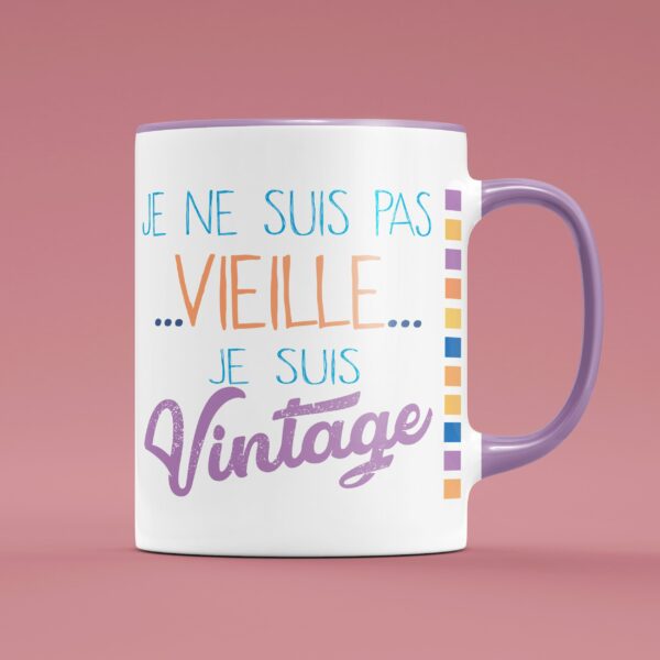 tasse je ne suis pas vieille je suis vintage violet 1 e1765285947994