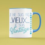 tasse je ne suis pas vieux je suis vintage bleu clair
