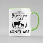tasse je peux pas jai agnelage vert clair