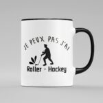 tasse je peux pas jai roller hockey noir