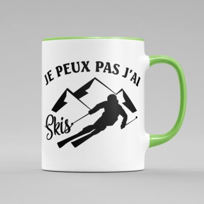 Tasse "Je Peux Pas J'ai Ski"