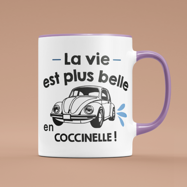 tasse la vie est plus belle en coccinelle violet e1766048006237