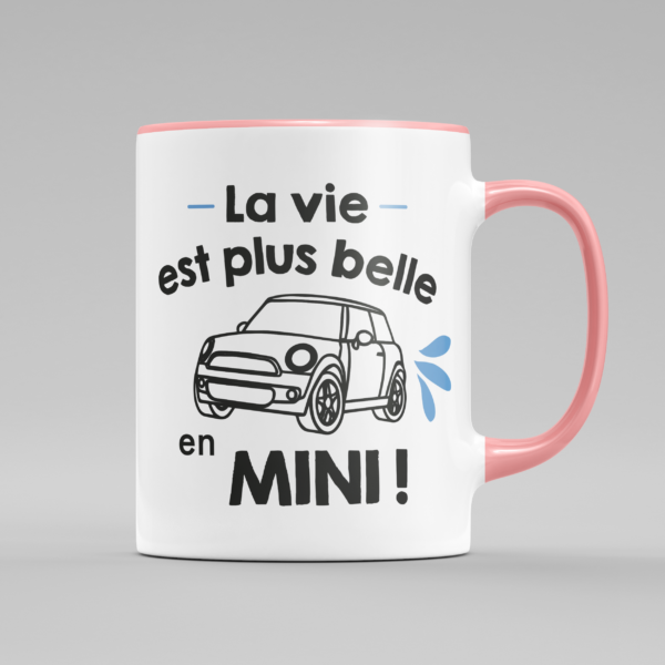 tasse la vie est plus belle en mini rose clair e1766050968162