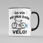 tasse la vie est plus belle en velo noir