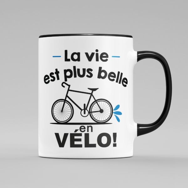 tasse la vie est plus belle en velo noir e1765963057510