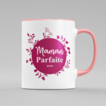 tasse maman parfaite et gourmande rose clair