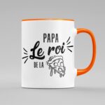 tasse papa le roi de la pizza orange