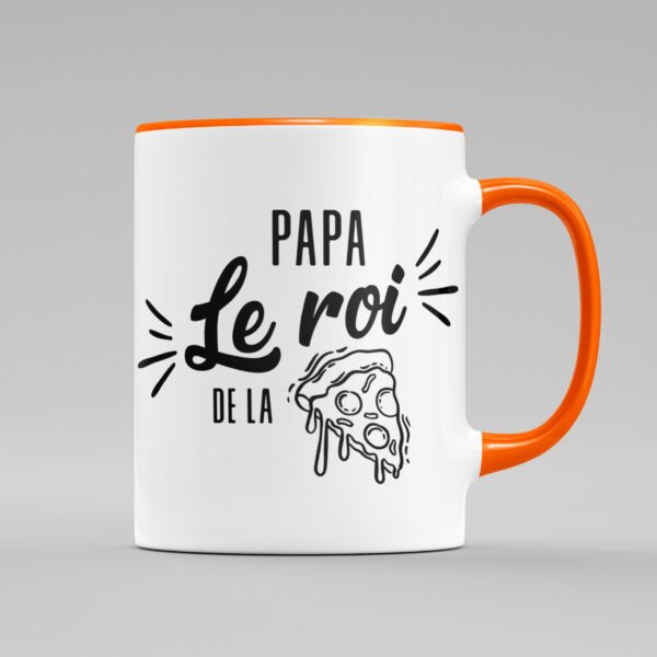 tasse papa le roi de la pizza orange e1764599603267