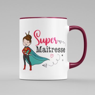 Tasse "Super Maîtresse" brune
