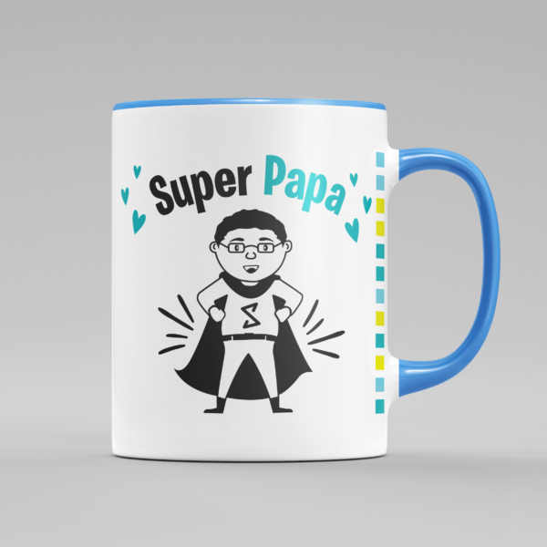 tasse super papa bleu clair e1766063899140
