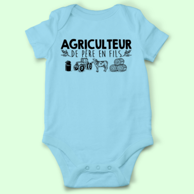 Body bébé "Agriculteur De Père En Fils"