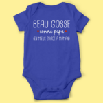 body bebe beau gosse comme papa en mieux grace a maman bleu roi