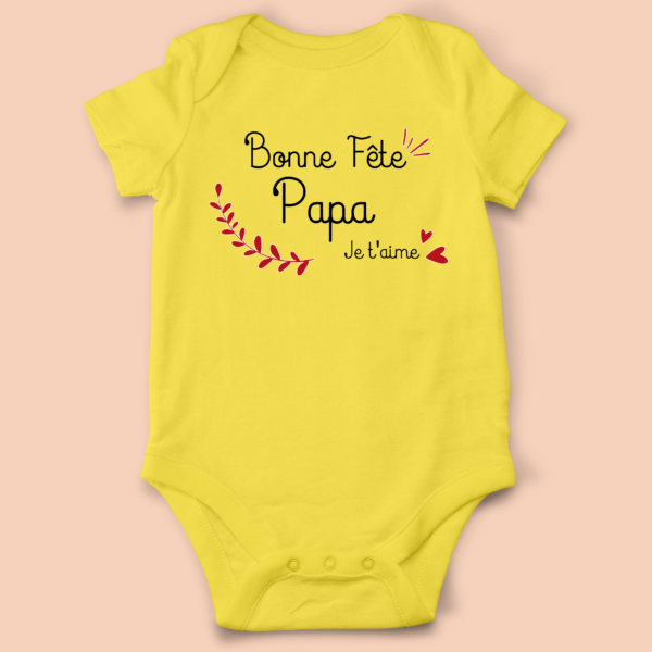body bebe bonne fete papa je taime fille jaune e1769610595918