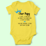 body bebe cher papy jaune