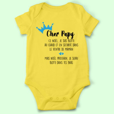 Body bébé "Cher Papy Ce Noël..."