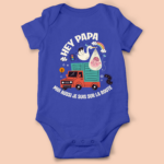 body bebe hey papa moi aussi je suis sur la route bleu roi