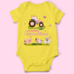 body bebe la petiote agricultrice jaune